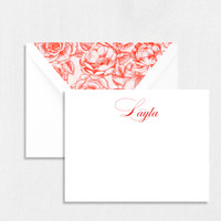 Layla Personalized Stationery Card Personalized Stationery Sets Leslie Stationery Store