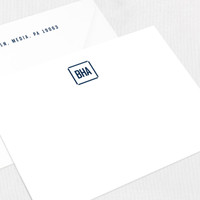 BHA Flat Notecard Custom Stationery Leslie Stationery Store