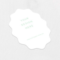 Wavy Oval Cards - We Print Your Design Die Cut Cards Leslie Stationery Store