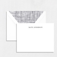 Kate Personalized Stationery Card Personalized Notes & Cards Leslie Stationery Store