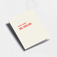 New Job Big Dreams Greeting Card All Greeting Cards Leslie Stationery Store