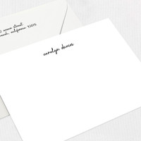 Carolyn Flat Notecard Custom Stationery Leslie Stationery Store