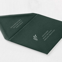 Racing Green Envelope - White Ink Envelopes Leslie Stationery Store