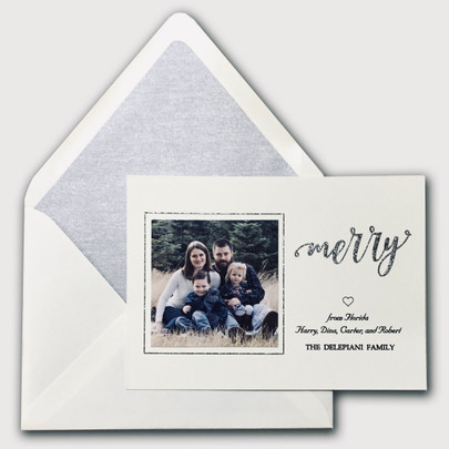 Merry Card - Custom Holiday Card | Leslie Stationery Store