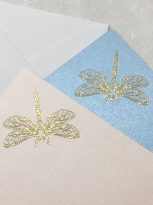 Something Special For You. Dragonfly Gold Boxed Note Set