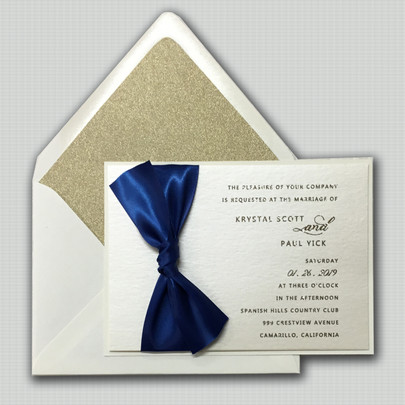 ​Exclusive natural paper featuring azure blue knot
