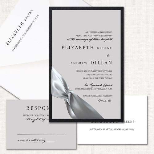 Elizabeth Silver Knot Wedding Invitations wholesale wedding planner affiliate program leslie store