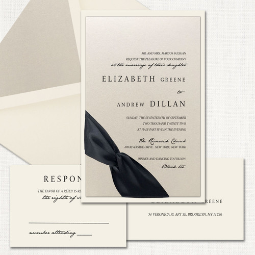 Elizabeth Black Knot Wedding Invitations wholesale wedding planner affiliate program leslie store