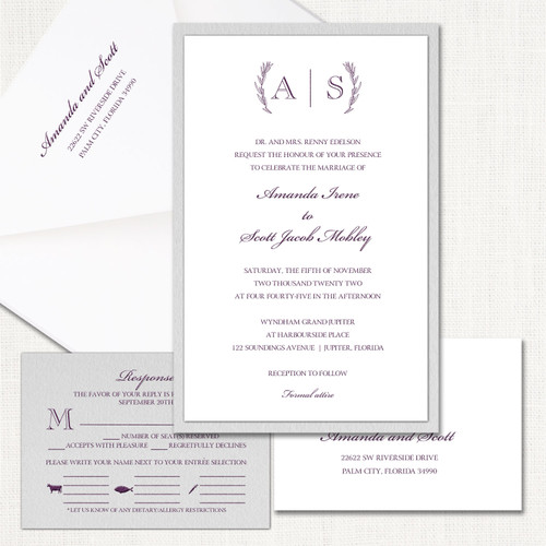 Amanda Silver Wedding Invitations wholesale wedding planner affiliate program leslie store