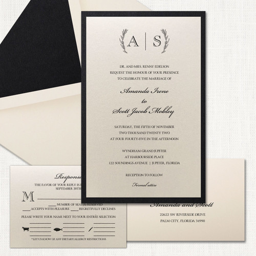 Amanda Black Wedding Invitations wholesale wedding planner affiliate program leslie store