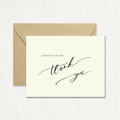 Script Thank You Greeting Card All Cards Leslie Store