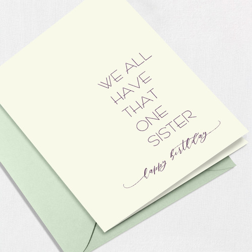 That One Sister Greeting Card All Cards Leslie Store