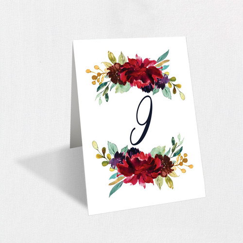 Pop of Color Table Numbers Table Number Stationery Store & Wedding Invitations by Leslie Store