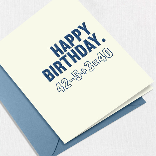 Happy 40 Birthday Greeting Card All Cards Leslie Store
