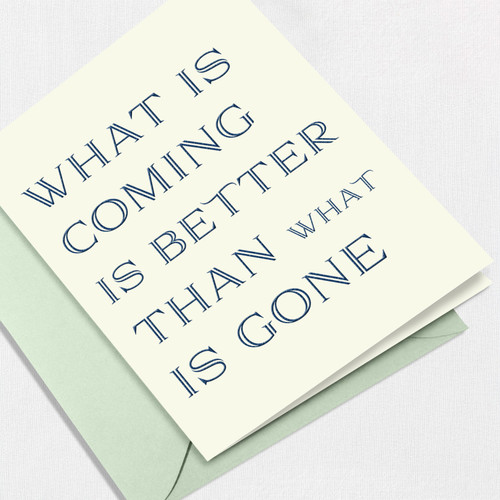 What is Coming Greeting Card All Cards Leslie Store