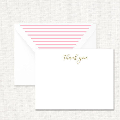 Thank You, Pink Note Set Stationery Boxed Notes Leslie Store