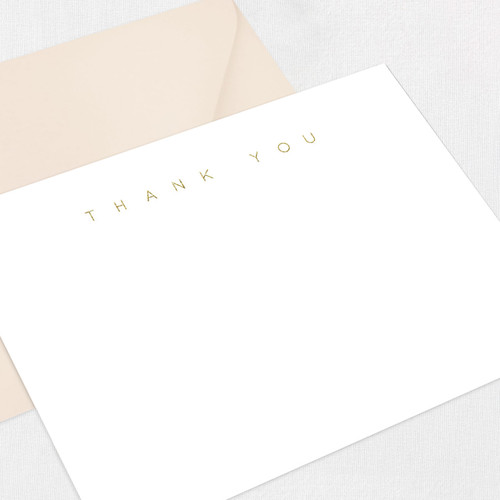 Sweet Gold Thank You Note Set