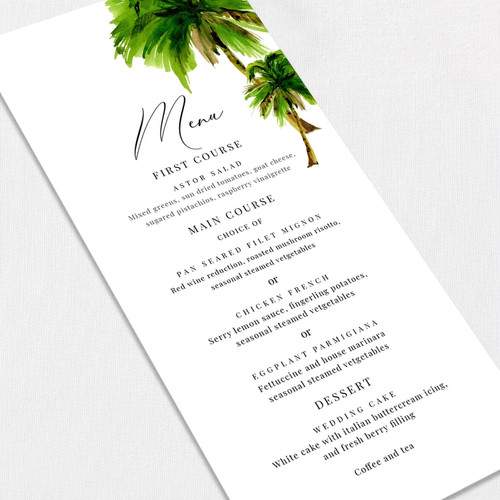 Francis Wedding Menu