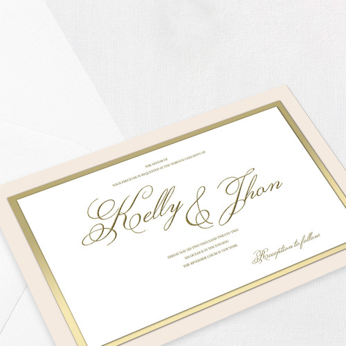 Kelly Gold Wedding Invitations Three Layered Leslie Store