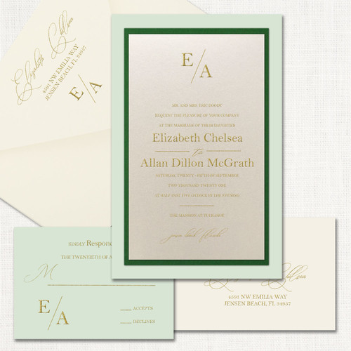 Chelsea Ecru Shimmer Wedding Invitations elegant glitter thermography wedding planner Stationery Store & Wedding Invitations by Leslie Store wholesale