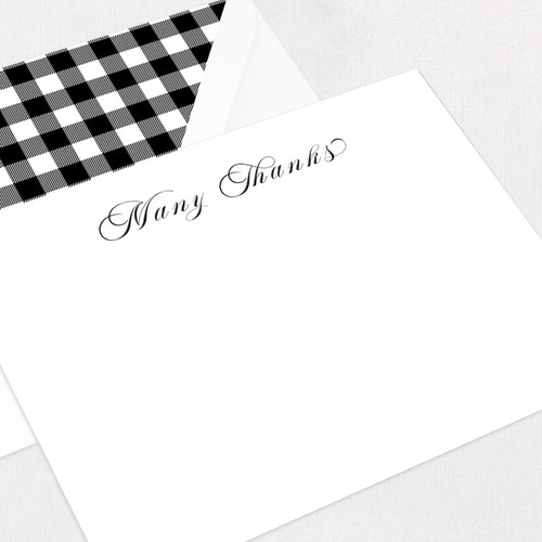 Black Thank You Note Set