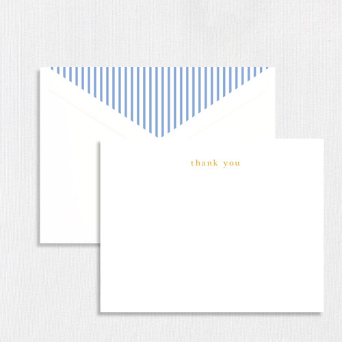 Thank You, Blue Pinstripe Note Set