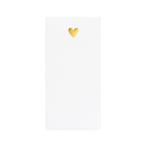 Notepad - Gold Foil Heart List Pads  Notepad - Gold Foil Heart List Pads