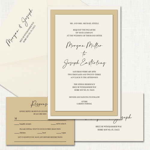 Morgan Stone Wedding Invitations Three Layered Leslie Store