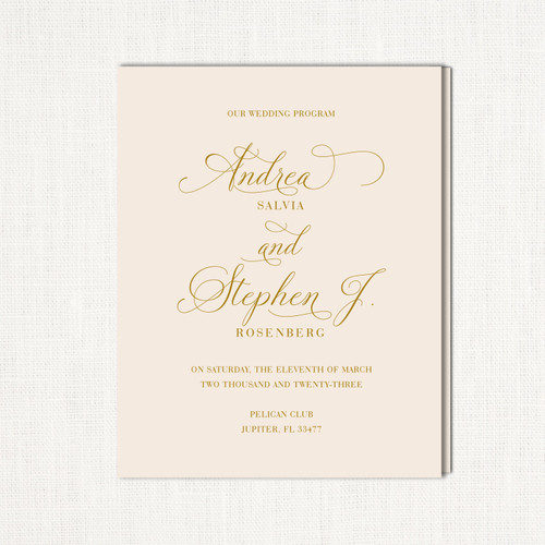 Andrea Blush Wedding Programs Wedding Programs Leslie Store