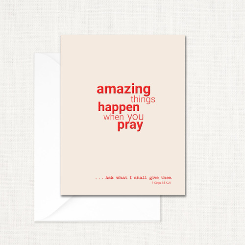 When You Pray Greeting Card KJV CARDS Leslie Store