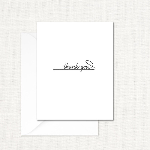 Thank You, Black Greeting Card All Cards Leslie Store Thank You, Black Greeting Card All Cards Leslie Store
