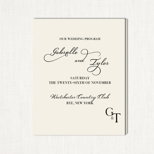 Gabrielle Wedding Programs Wedding Programs Leslie Store
