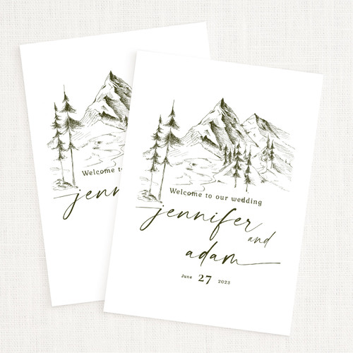 Custom Print Digital Folded Programs Folded Programs Leslie Store