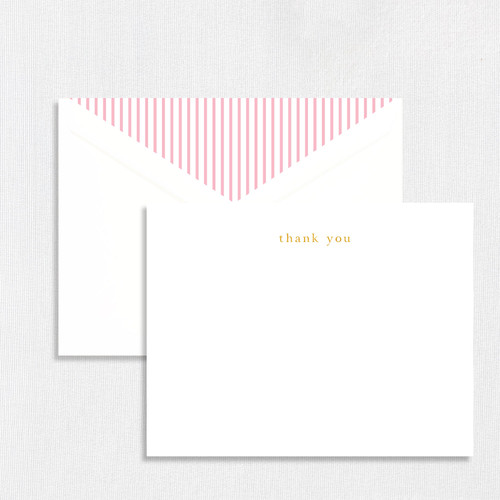 Thank You, Pink Pinstripe Note Set