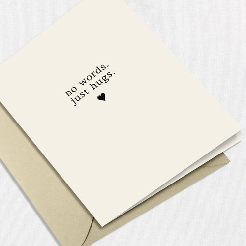 No Words Just Hugs Greeting Card All Cards Leslie Store