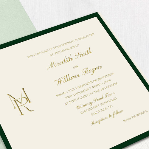 Meredith Square Wedding Invitations Two Layered Leslie Store