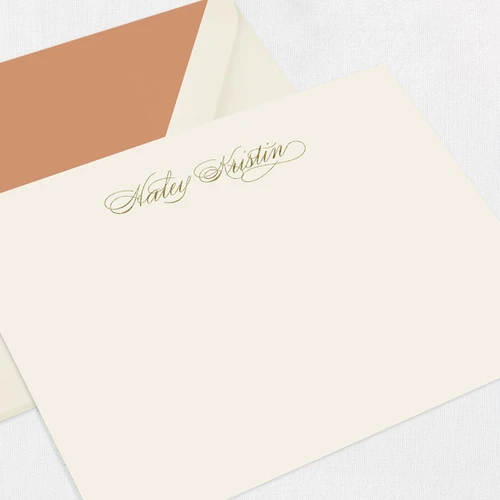 Kristin Flat Notecard Custom Stationery Leslie Stationery Store