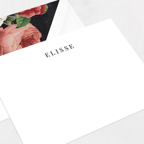 Elisse Flat Notecard Custom Stationery Leslie Stationery Store