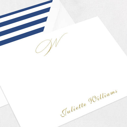 Juliette Flat Notecard Custom Stationery Leslie Stationery Store