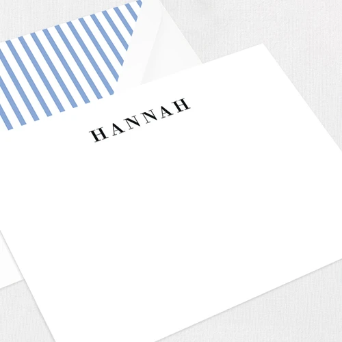 Hannah Flat Notecard Custom Stationery Leslie Stationery Store