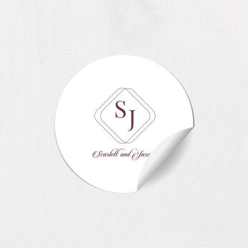 Scarlett Round Stickers Round Stickers Leslie Stationery Store