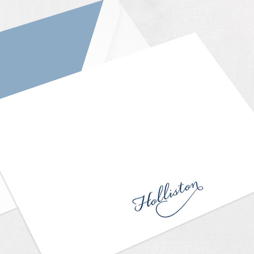 Holliston Flat Notecard Custom Stationery Leslie Stationery Store