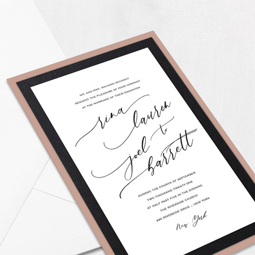 Rina Spice Wedding Invitations Three Layered Leslie Stationery Store