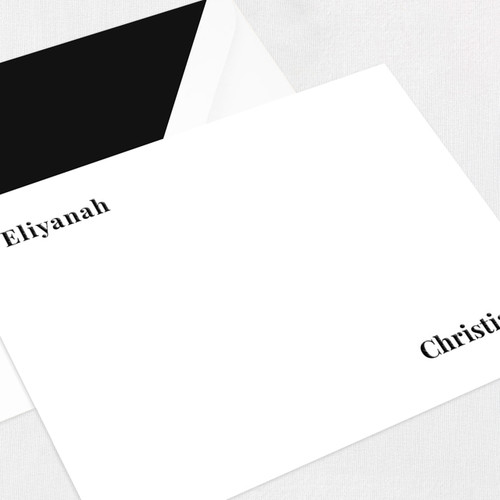 Eliyanah Couples Personalized Stationery Card
