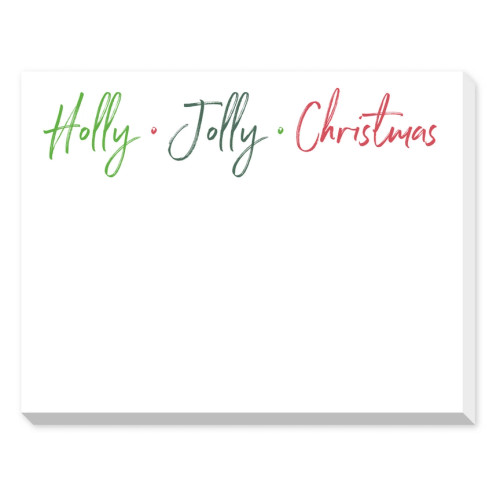 Watercolor Holiday Notepad List Pads Leslie Stationery Store