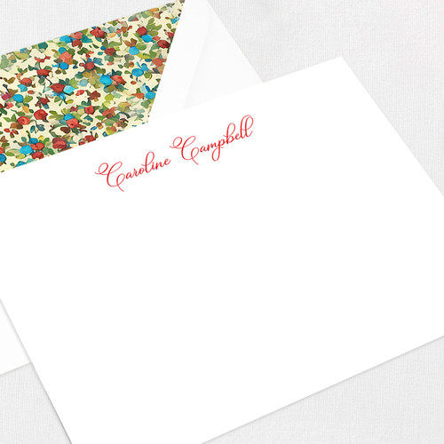 Caroline Flat Notecard Custom Stationery Leslie Stationery Store