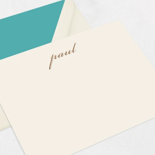 Paul Flat Notecard Custom Stationery Leslie Stationery Store