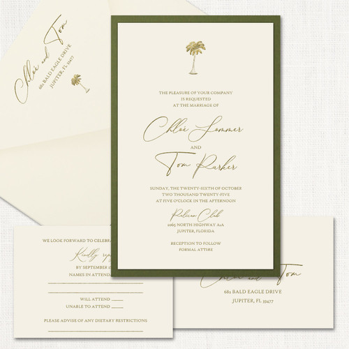 Chloe Wedding Invitations Two Layered Leslie Stationery Store