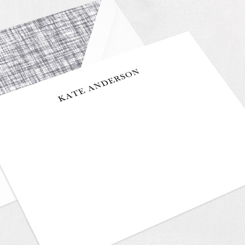 Kate Personalized Stationery Card Personalized Notes & Cards Leslie Stationery Store