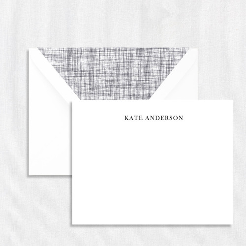 Kate Personalized Stationery Card Personalized Notes & Cards Leslie Stationery Store
